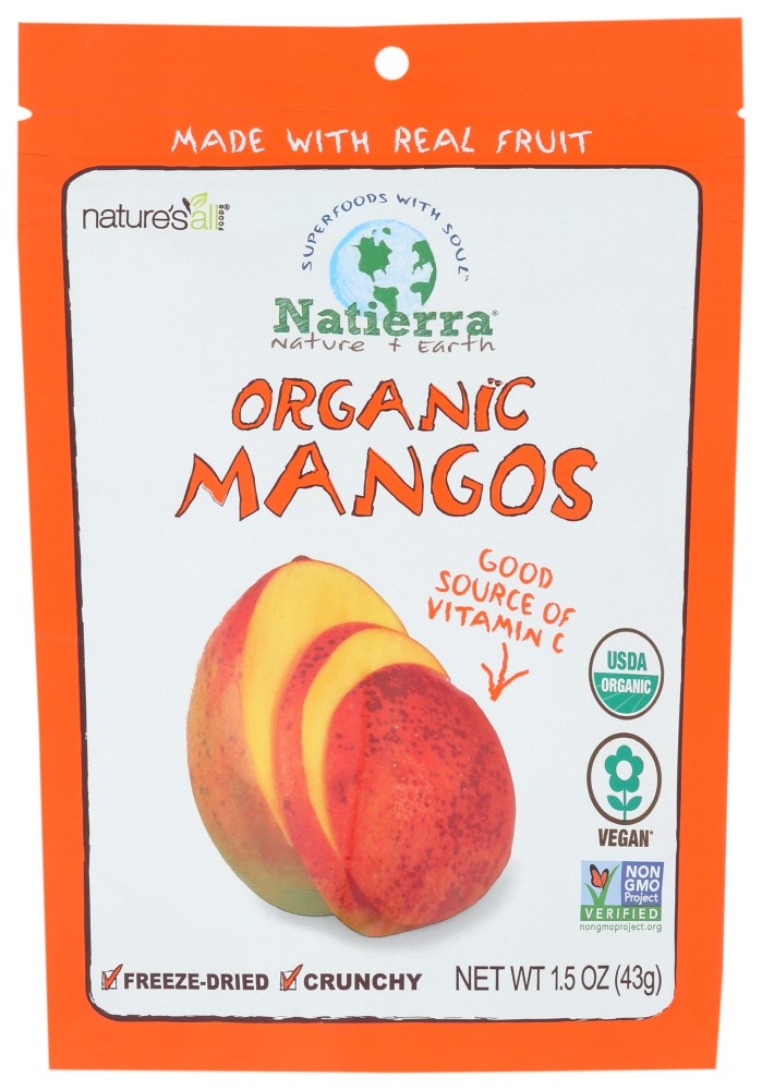 Nature's All Foods Free Trade Freeze Dried Raw Mango (12x1.2 Oz)