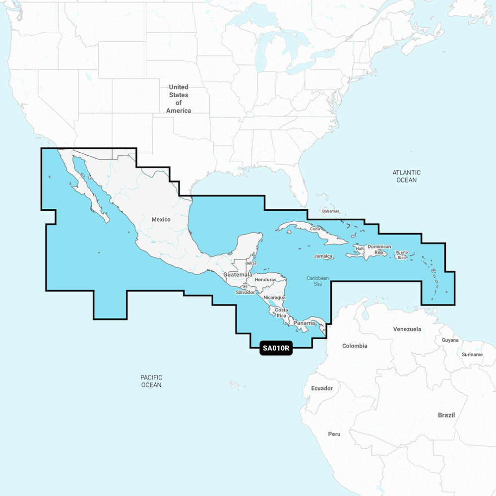 Navionics NASA010R - Central America & Caribbean - Navionics+