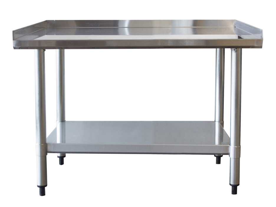 Upturned Edge Stainless Steel Work Table 24 x 36 Inches