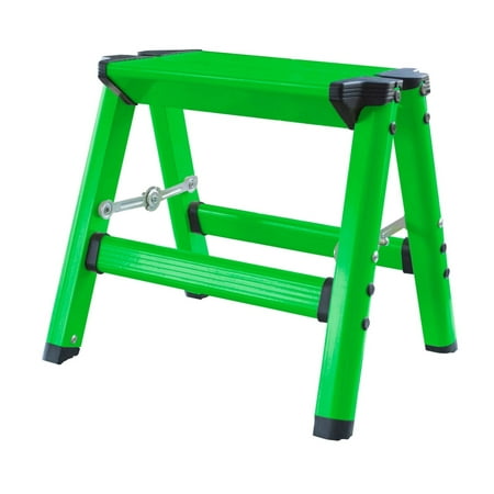 AmeriHome Lightweight Single Step Aluminum Step Stool - Bright Green