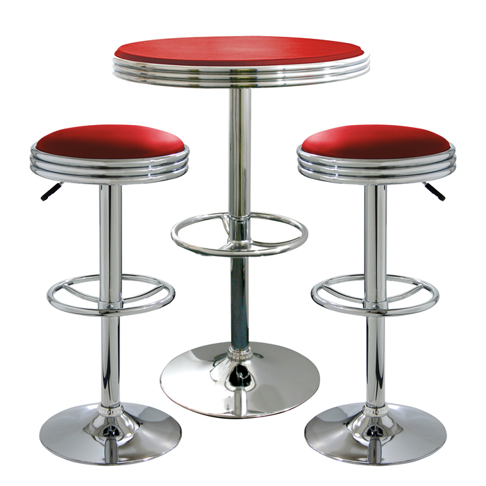 Retro Red Soda Shop Bistro Set - 3 Piece Set