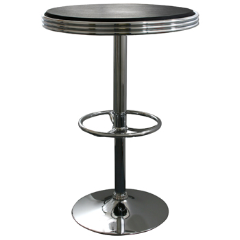 AmeriHome Soda Fountain Style Bar Table - Black