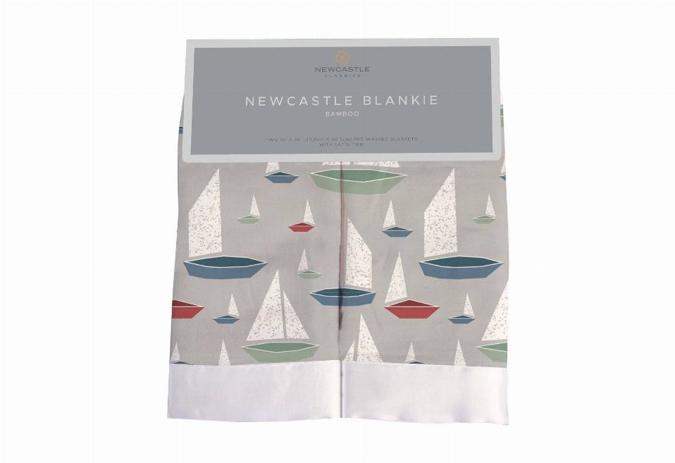 Marina Sailboats Bamboo Newcastle Blankie