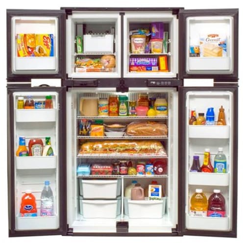 2-Way Refrigerator,4-Door Side By Side, 12 Cubic Ft Storage,Door Panels Not Included