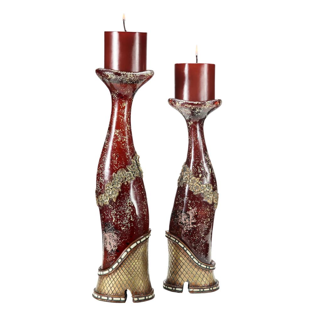 Crystal Stone Candleholder Set