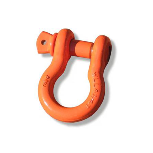 Powder-coated "FOOTBALL ORANGE" - 3/4 inch Jeep D-Shackle (SINGLE)