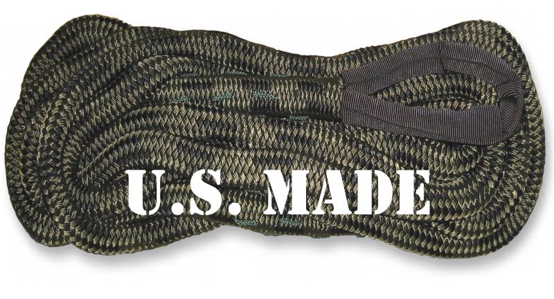 U.S. made 5/8 inch X 20 ft "CAMO" Kinetic SNATCH ROPE - UTV/ATV VEHICLE RECOVERY