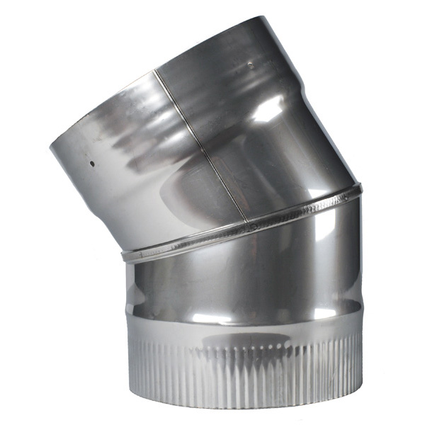 (DS) EL304-6-30 - 6" Rhino Rigid, 304L Stainless, 30 Degree Fixed Elbow