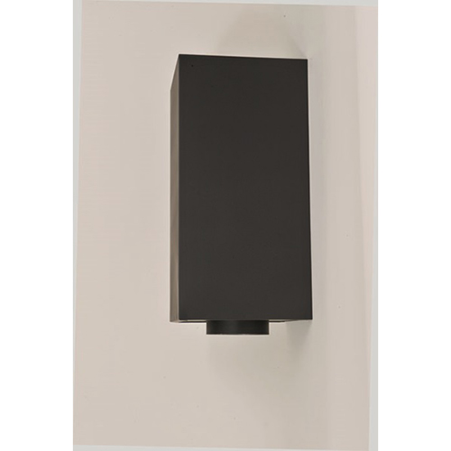 VA-CCREXT2406 - 6"Ventis Class-A All Fuel Chimney, Painted Black, 24" Tall Extension Round Ceiling Support