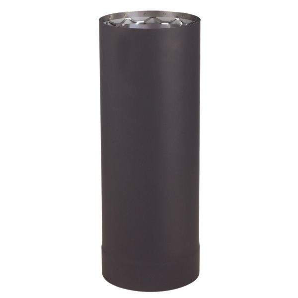 VDB0606 - 6" X 6" Ventis Double-Wall Black Stove Pipe 430 Inner/Satin Coat Steel Outer