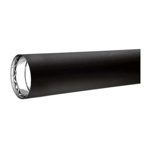 VDB0848 - 8" X 48" Ventis Double-Wall Black Stove Pipe 430 Inner/Satin Coat Steel Outer