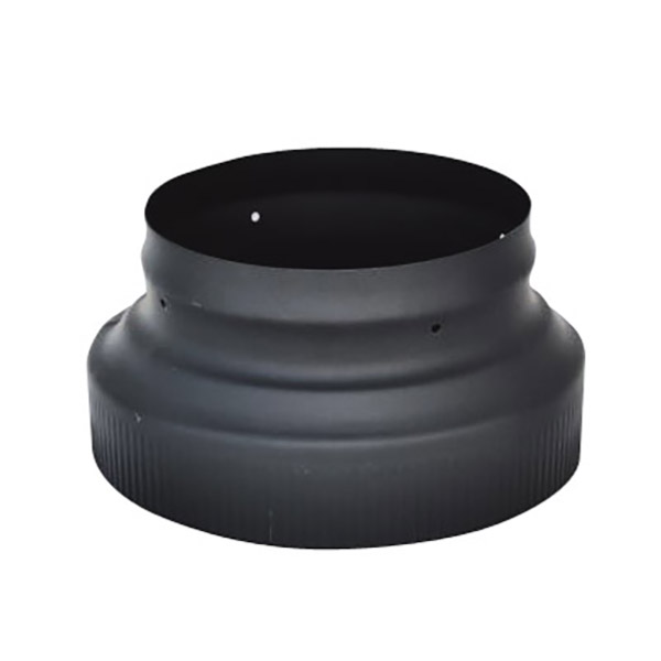 VSB56 - 5" - 6" Ventis Single-Wall Black Stove Pipe 22 Gauge Cold Rolled Steel, Increaser