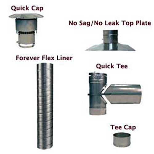 6" X 25' Forever Flex 316Ti-Alloy Stainless Steel Tee Kit - K6T625-S