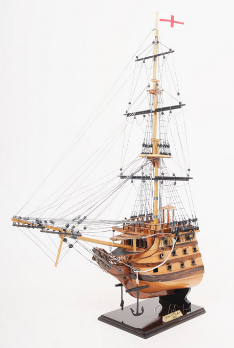 H.M.S. Victory Model Ship with Wooden Base