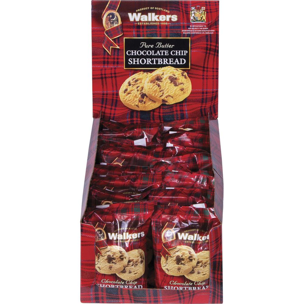 Office Snax Chocolate Chip Shortbread Cookies - Shortbread - 1 / Box