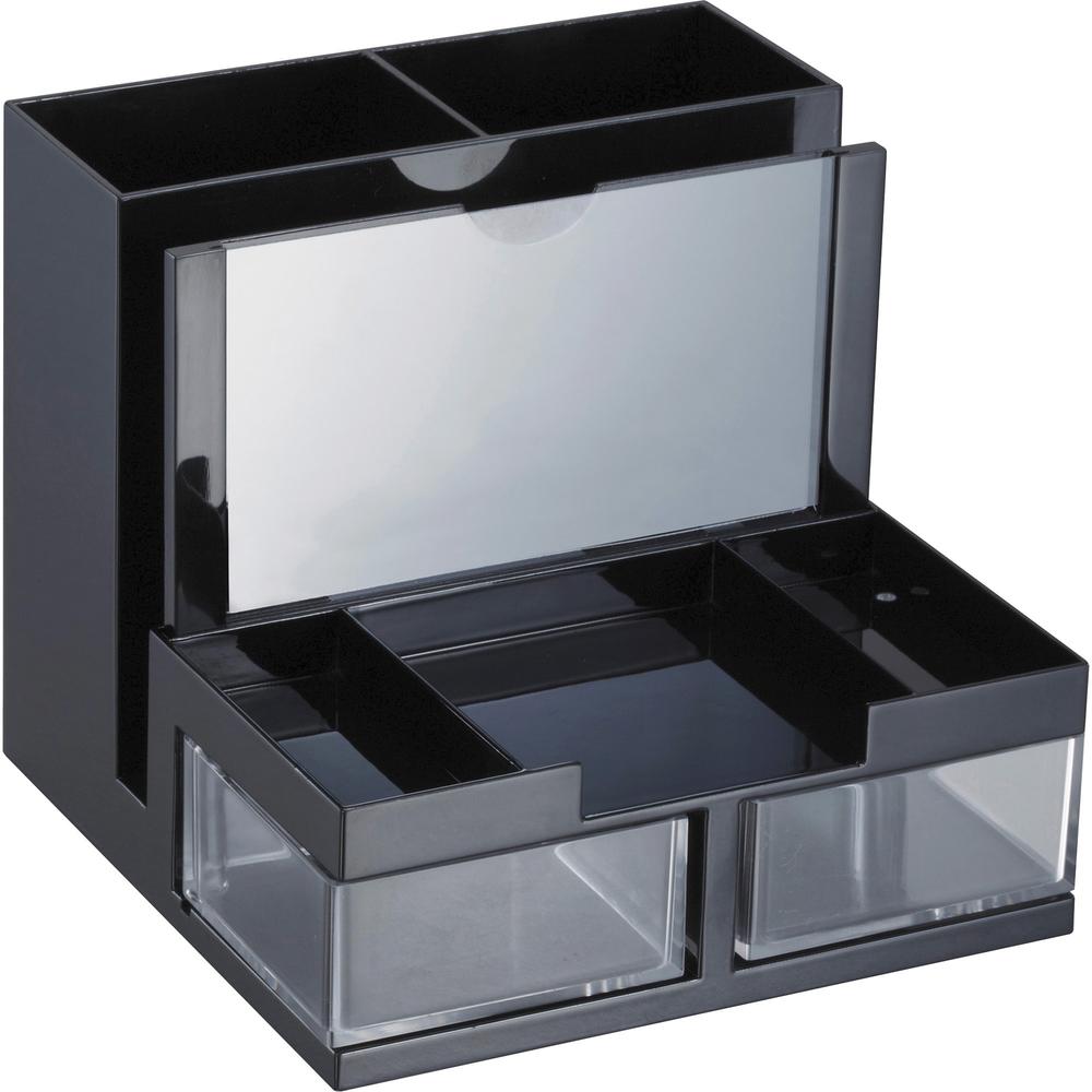Officemate VersaPlus Desk Organizer - 9 Compartment(s) - 5.5" Height x 6.2" Width x 6.3" Depth - Desktop - Black - Plastic - 1 E