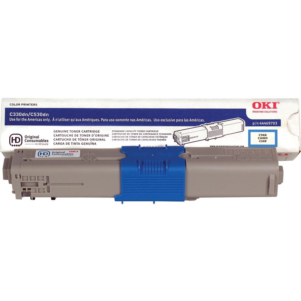 Oki Original Toner Cartridge - LED - 3000 Pages - Cyan - 1 Pack