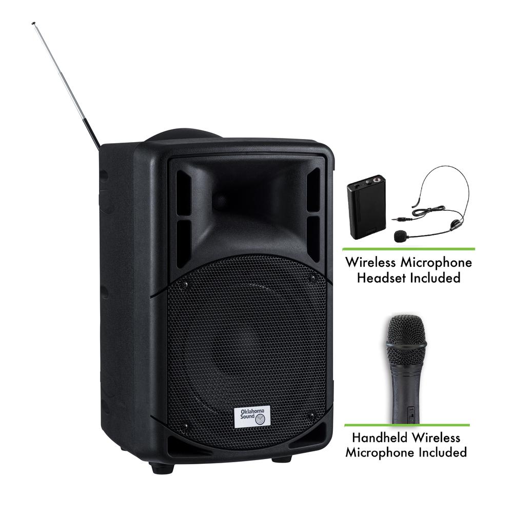 Oklahoma Sound 40 Watt Wireless PA System w/ Wireless Headset Mic