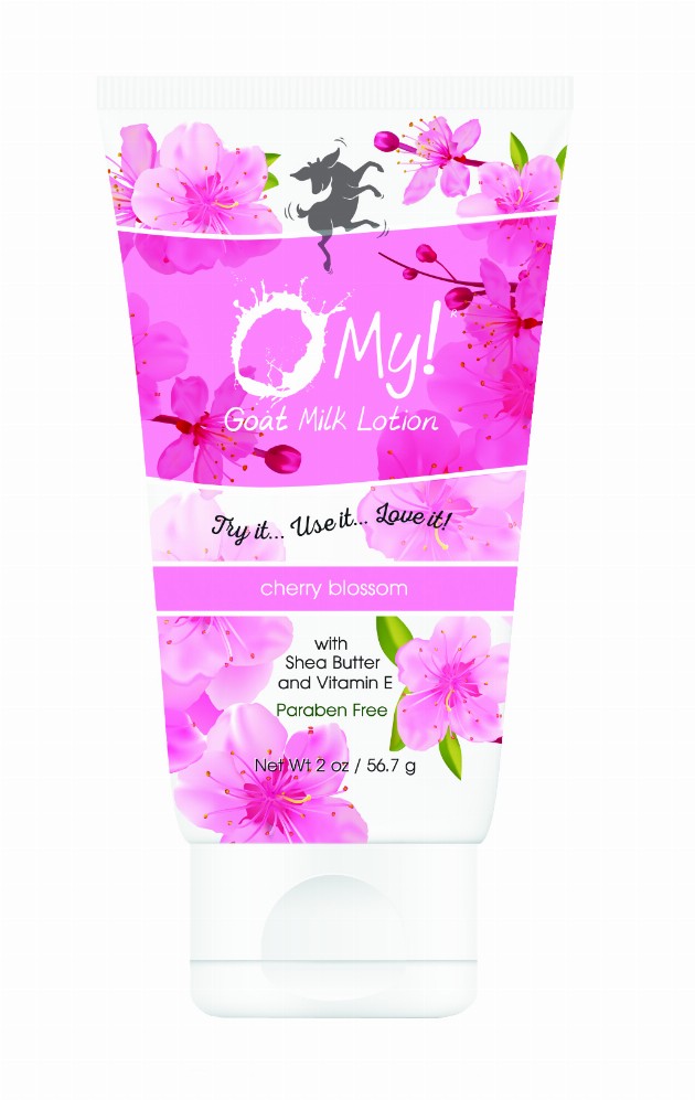 O My! Goat Milk Lotion - 2oz White Squeeze TubeCherry Blossom