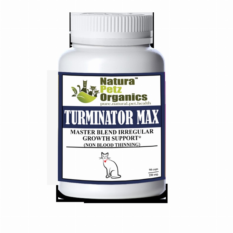 Turminator Max* Master Blend Irregular Growth Support (Non Blood Thinning) For Dogs & Cats* CATS 90 caps - 250 mg. Siz 3 Cap / 