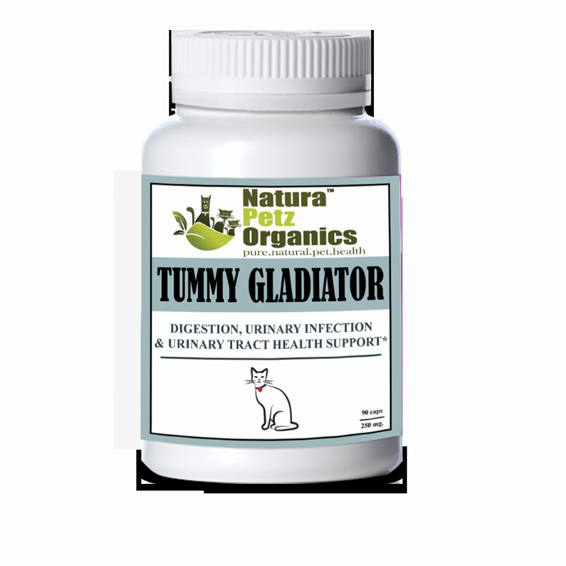Tummy Gladiator - Digestion, Adjunctive Reflux & Urinary Tract Support* Cat / 150 caps/ 250 mg/ Size 3 