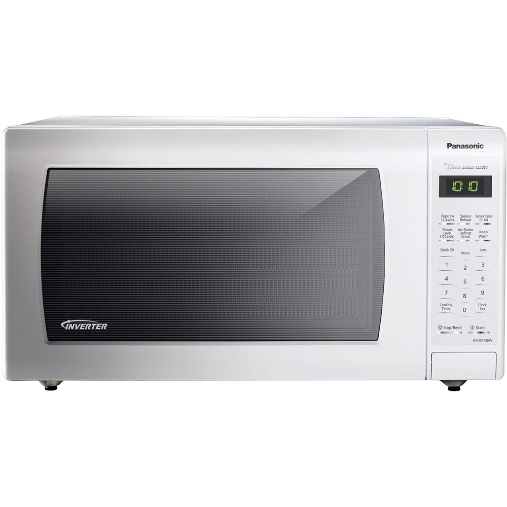 1.6 cu. ft., 1250w Countertop Microwave Oven with Inverter Technology, White