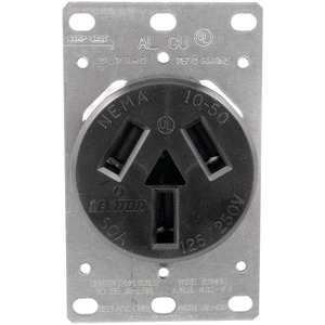 No Logo 5206 Single-Flush Range Receptacle (3 wire)