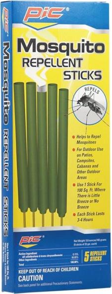 PIC MOS-STK Area Mosquito Repellent Sticks, 5 pk