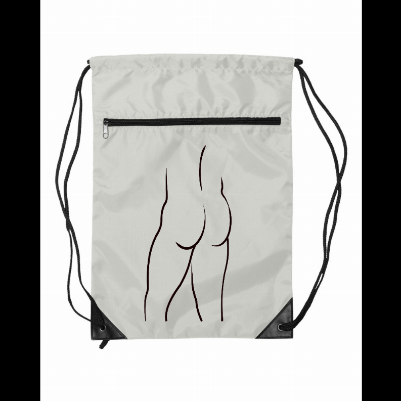 Drawstring Bag - WhiteButt Drawstring Bag