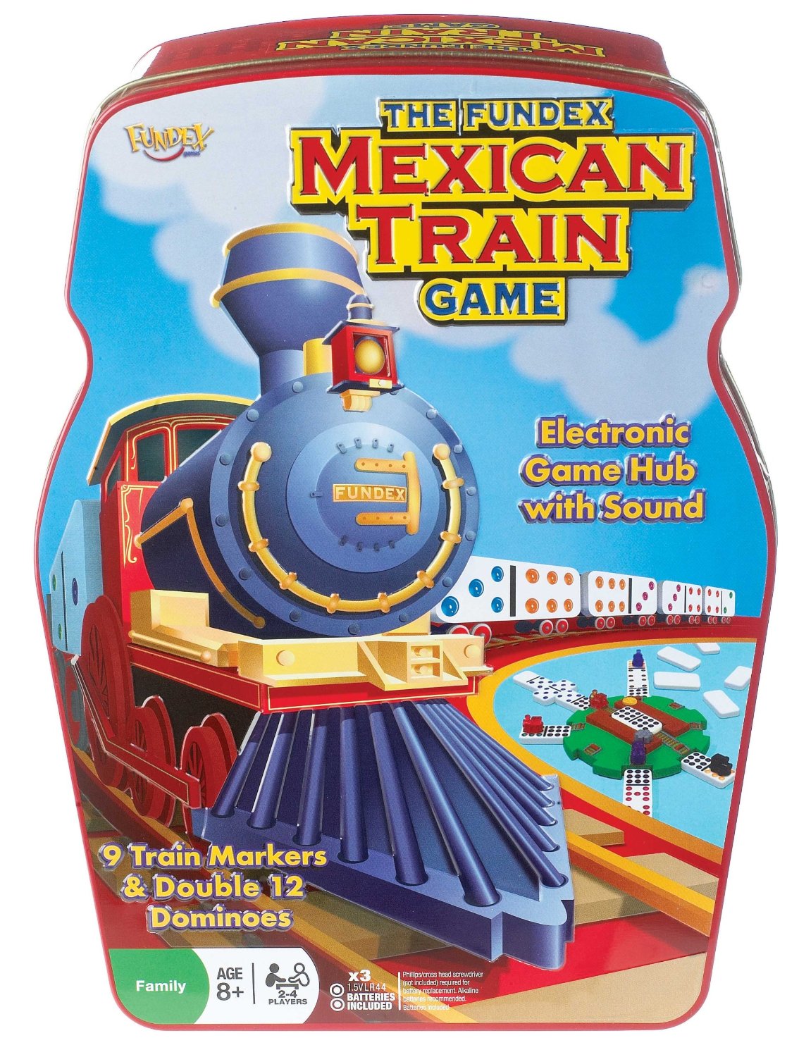 Mexican Train Game with Double 12-Color Dominoes Set
