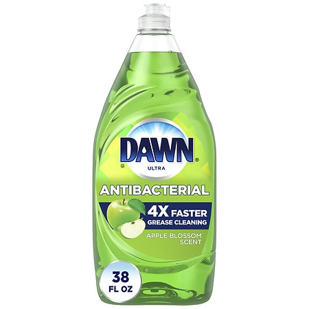 Ultra Antibacterial Dishwashing Liquid, Apple Blossom Scent, 38 oz Bottle