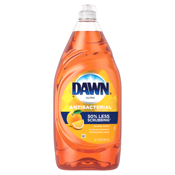 Ultra Antibacterial Dishwashing Liquid, Orange Scent, 38 oz Bottle, 8/Case