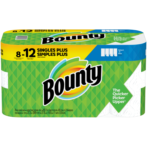 Select-a-Size Kitchen Roll Paper Towels, 2-Ply, White, 5.9 x 11, 74 Sheets/Single Plus Roll, 8 Rolls/Case