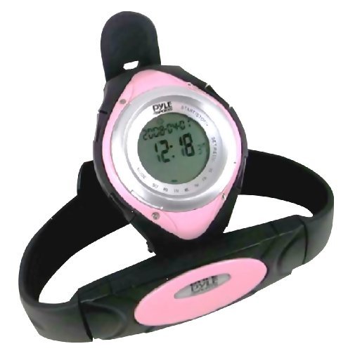 Pyle Pro PHRM38PN Heart Rate Monitor Watch with Minimum, Average & Maximum Heart Rate (Pink)