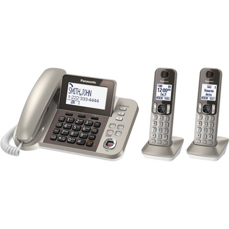 Panasonic 2 Handset Corded/Cordless Phone with Talking Caller ID and Answering Machine