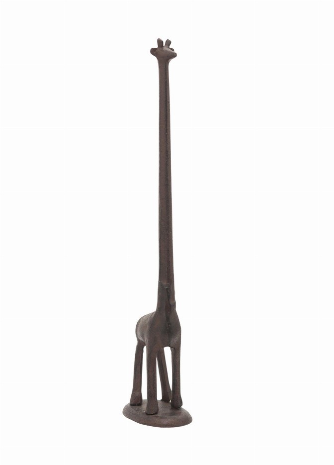 Giraffe Cast Iron Paper Towel Holder - Retro Free Standing Toilet Paper Holder - Versatile and Decorative Bathroom Toilet Paper 