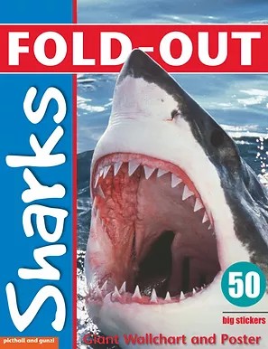 Fold-out SHARKS Sticker Book, plus Giant Wallchart & 50 big stickers (Age 6+)