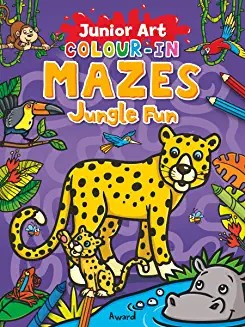 Junior Art COLOUR-IN MAZES - Jungle fun