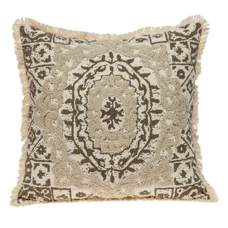 Parkland Collection Abu Transitional Throw Pillow 18" x 18" Beige1