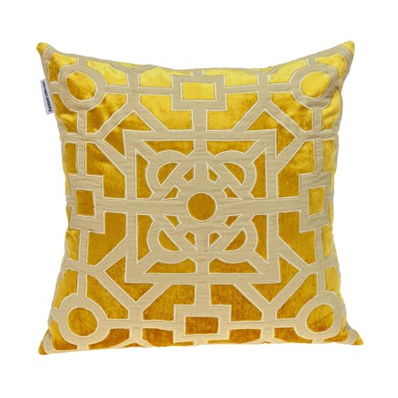 Parkland Collection Hazel Transitional Throw Pillow 18" x 18" Mustard Yellow