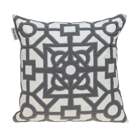 Parkland Collection Hazel Transitional Throw Pillow 18" x 18" White