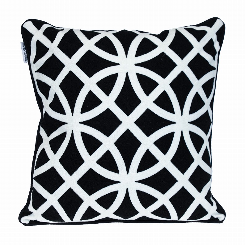 Parkland Collection Transitional Geometric Black 20" x 20" Pillow - 20" x 20" Black6