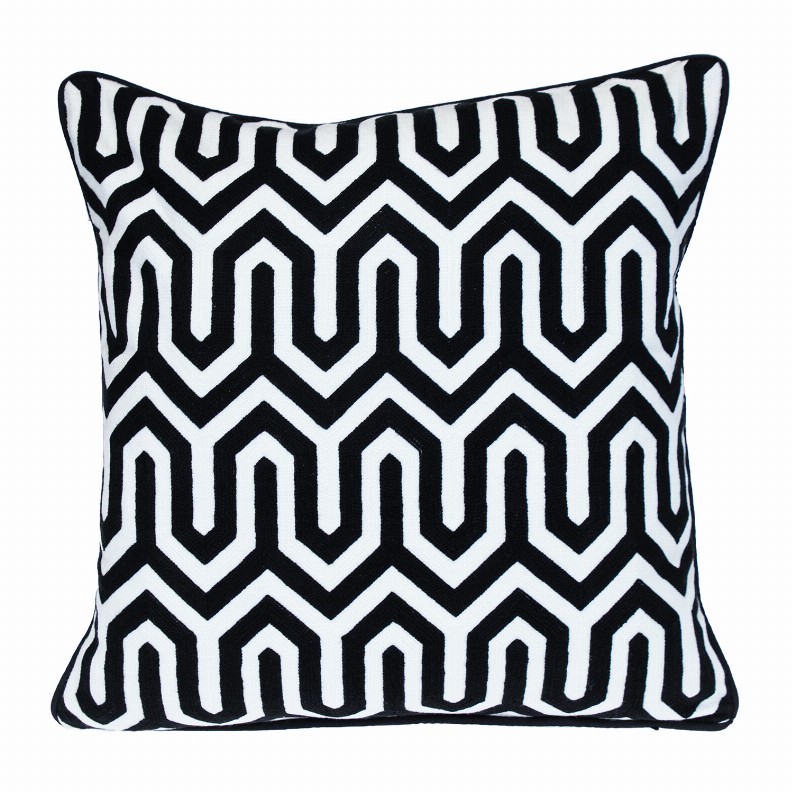 Parkland Collection Transitional Geometric Black 20" x 20" Pillow - 20" x 20" Black7