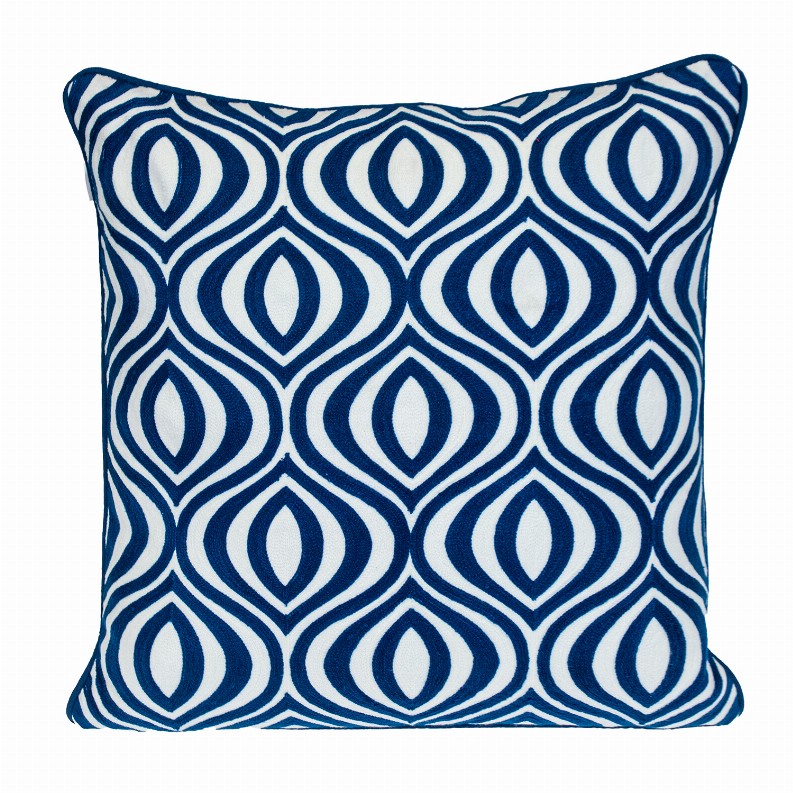 Parkland Collection Transitional Geometric Blue Square 20" x 20" Pillow - 20" x 20" Blue7