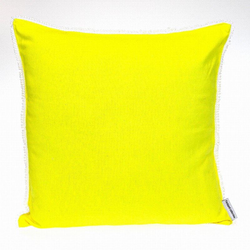 Parkland Collection Transitional Solid Square Pillow 20" x 20" Yellow