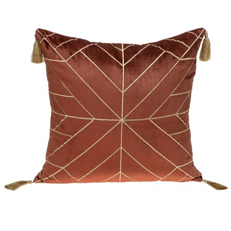 Parkland Collection Zella Transitional Throw Pillow 20" x 20" Burnt Orange