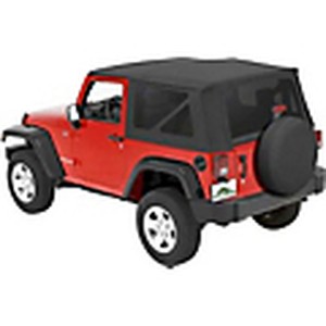 REPLAY OEM REPLACEMENT TOP-07-09 WRANGLER JK 2-DR (BLACK DIAMOND TINTED WINDOWS)