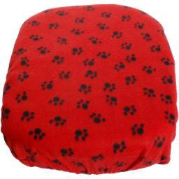FidoRido Red/Black Paws Fleece Cover