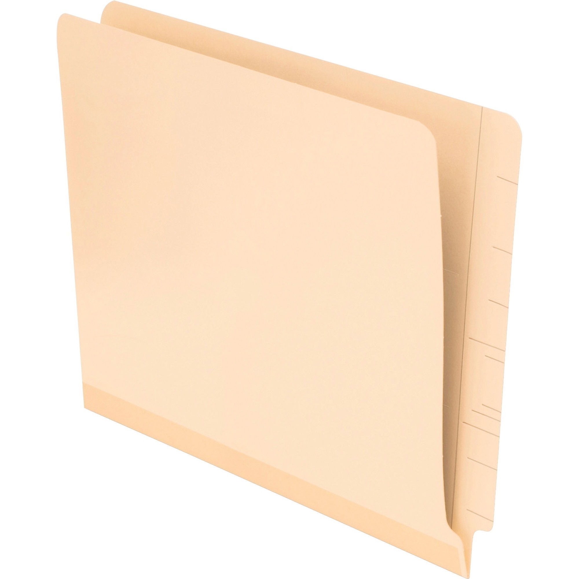 Pendaflex Letter Recycled End Tab File Folder - 8 1/2" x 11" - Poly - Manila - 10% Recycled - 100 / Box