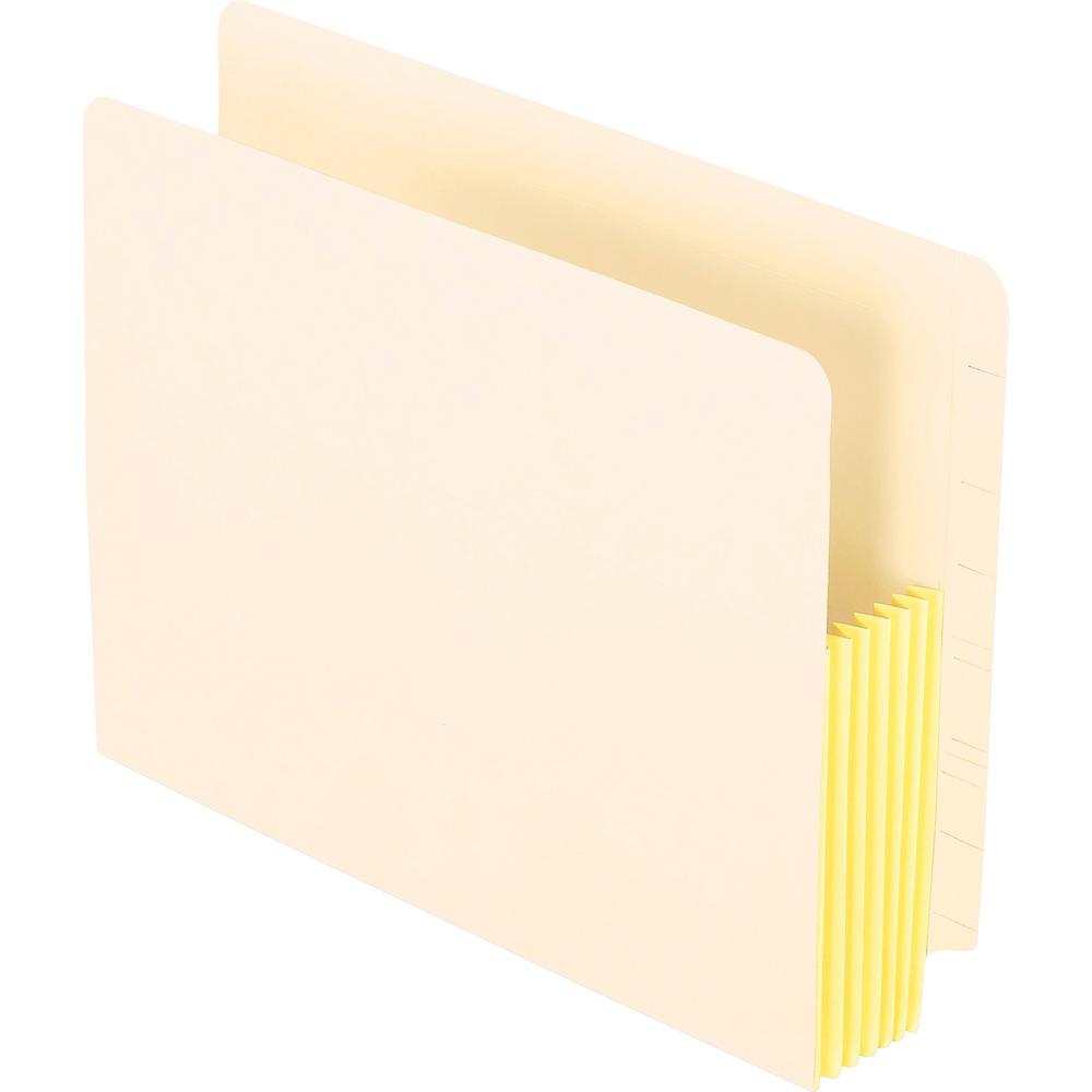 Pendaflex Letter Recycled File Pocket - 8 1/2" x 11" - 5 1/4" Expansion - Manila, Tyvek - Manila - 10% Recycled - 10 / Box